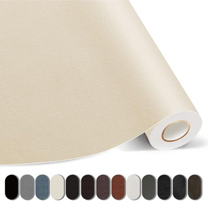 Kangshoon Leather Repair Patches, Self-Adhesive Leather Repair Tape, Stretch Vinyl Repair Kit for Couch Furniture Sofas Car Seats (Beige, 3.5X79 Inch) - color: Beige, size: 3.5X79 Inch