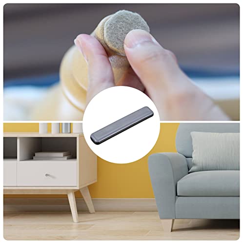 METALLIXITY PTFE Furniture Slider Gliders (75x15mm) 8Pcs, Rectangle Self-Adhesive Floor Protector Pads - for Furniture Carpets - size: 75x15mm
