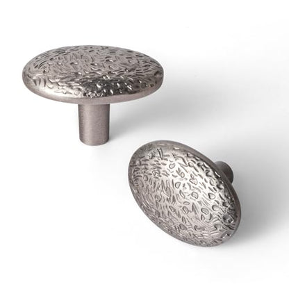Goo-Ki 6 Pack Zinc Alloy Drawer Knobs-Big Oval Antique Silver Cabinet Knob - color: Antique Silver