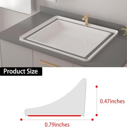 Shower Threshold Water Dam,Self Adhesive Silicone Waterproof Barrier Bathroom and Kitchen Shower Water Stopper Guard for Dry And Wet Separation Caulk Seal Strip Edge Trim (98Inch, Transparent) - color: Transparent, size: 98Inch