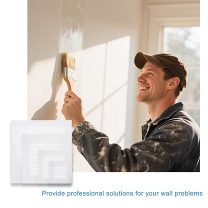 Dry Wall Patch Kits, 16 PCS Self-Adhesive Drywall Repair Kit of 2/4/6/8 Inch, Sturdy & Easy to Use for Wall Repair