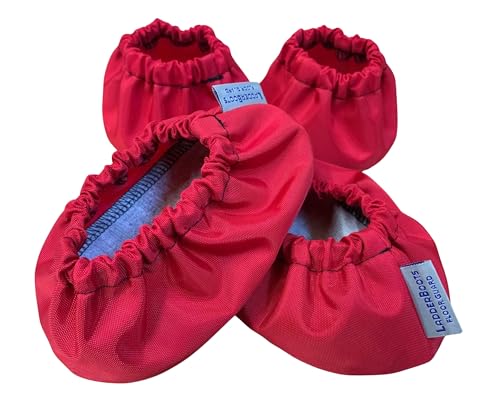 Step Ladder Safety Shoe Floor Protectors - Reusable Ladder Covers - Lab Tested - Made in The USA Set of 4, Red - color: Red