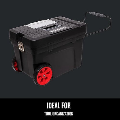 CRAFTSMAN Rolling Tool Box with Wheels, Includes Organizers and Trays, Heavy Duty Plastic, Lockable, 15.2 Inch (CMST33026) - style: 17 gallon Tool Box