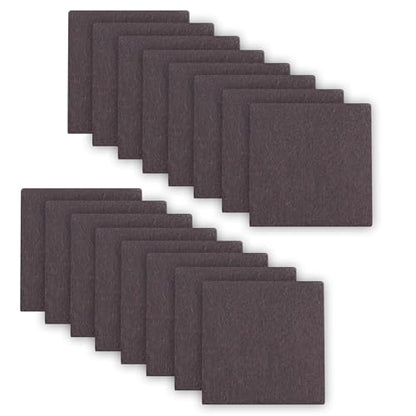 3inch Square Felt Furniture Pads, 16Pcs Self Adhesive Cuttable Felt Furniture Leg Pads Floor Protectors Furniture Sliders for Hardwoods Floors, Brown - size: 3x3inch