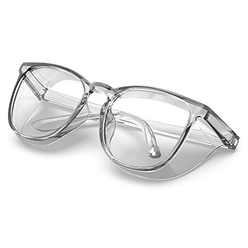 Stylish Safety Glasses, Clear Anti-Fog Anti-Scratch Protective Glasses For Men And Women - color: Gray