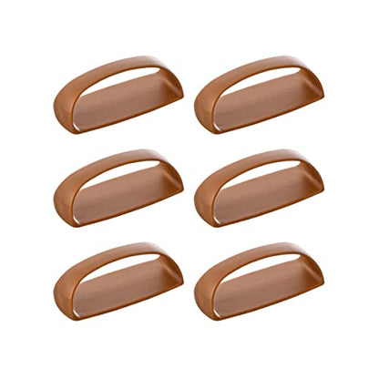 6 Pack Self-Stick Instant Cabinet Handle Pulls Drawer Pull Helper with Adhesive Sliding Door Handle Stick On Handle for Glass Windows Wardrobes Peel and Stick Knob Drill Free 6pcs/Set (Brown) - color: Brown