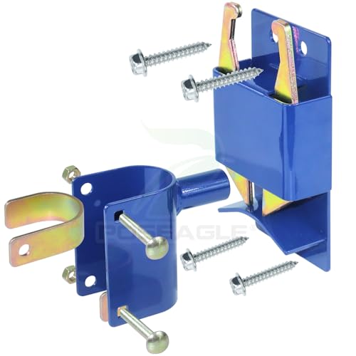 Blue S16100300 Two Way Gate Latch with Hardware and Assembly Tool Kit for Metal Gates with 1-5/8" to 2" Diameter Round Tubes - color: A05 1xS16100300 Gate Latch for 1-5/8" to 2" Tubes
