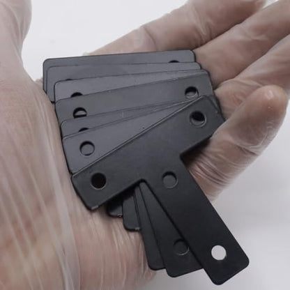 20pcs T Flat Shape Braces Corner Bracket, 60x60 mm Decorative Corner Brackets Mending Plate, Stainless Steel T-Shaped Bracket for Wood Furniture Fixing - size: T Black 60x60 mm