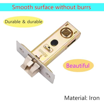Qrity 40mm Tubular Latch, Forked Mortice Latch, Mute Door Sprung Latch, with Stainless Steel Panel for Internal Doors, Lever Door Handles - size: 40mm