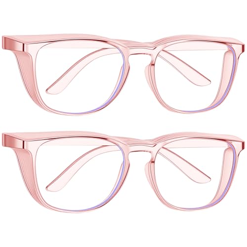 ElevateTech Safety Glasses Goggles, 2 Pcs Anti Fog Protective Eyewear Clear Eyelash Protector Shower Goggles Shield - color: Purple