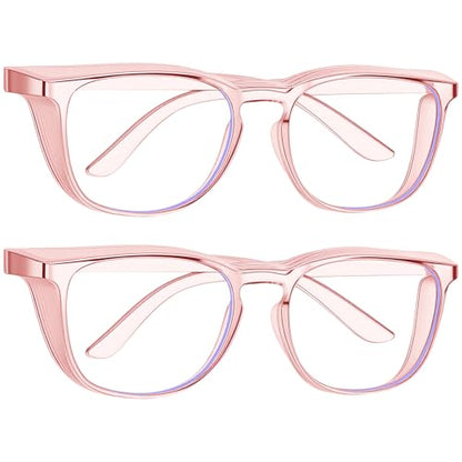 ElevateTech Safety Glasses Goggles, 2 Pcs Anti Fog Protective Eyewear Clear Eyelash Protector Shower Goggles Shield - color: Purple