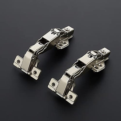 Ravinte 1 Pair 2 Pack Kitchen Cabinet Hinges, 165 Degree Kitchen Door Hinges Compatible with Lazy Susan Corner Cupboard，Full Overlay Face Frame Concealed Corner Cabinet Hardware - size: 165 Degree