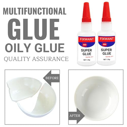 Uniglue Universal Super Glue, Welding High-Strength Oily Glue, Mighty Instant Glue, for Fast Repair and Curing Resin Ceramic Metal Glass,Plastics, Jade Etc. (35g) (1)