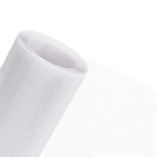 MAGZO Window Screen Replacement Mesh 48"W x 99"L - Pet Resistant Premium & Durable Polyester Screen Door Mesh, Allows Fresh Air in, DIY Repair Kit Includes Tool for Sliding Doors,Windows,Patio, White - color: White, size: 48 X 99 Inch