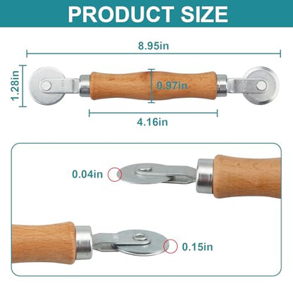 P 7505 Screen Rolling Tool for Installing Window and Door Screens, Spline Roller with Wood Handle & Steel Bearing Wheel, Professional Window and Door Screen Tools (1 Pack) - size: 1 Pack
