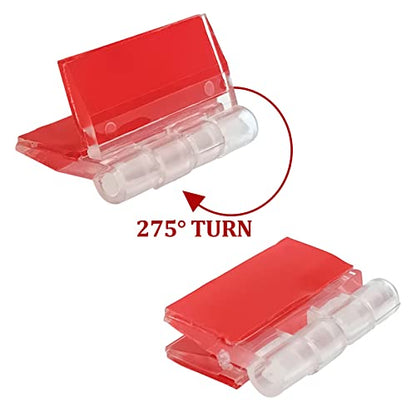 15 Pcs Acrylic Hinge 30x35 mm and Self-Adhesive Latch Buckles Kit, Transparent Plastic Continuous Piano Hinges,Self-Adhesive,for DIY Clear Containers, Acrylic Box, Cabinets, Aquarium