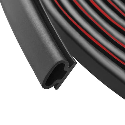Storystore 50 FT Rubber Weather Stripping Door Seal Strip, Self-Adhesive Door Weather Stripping Soundproofing for Door Frame Insulation Window Large Gap, Easy Cut to Size - size: 50 FT