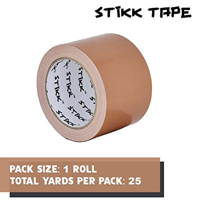 STIKK Duct Tape - Tan Duck Tape - 3 inch x 25 Yards - Heavy Duty Tape for Repairs, Household Projects - for Commercial HVAC and Construction - Effective Heavy Duty Waterproof Duct Tape - color: Tan