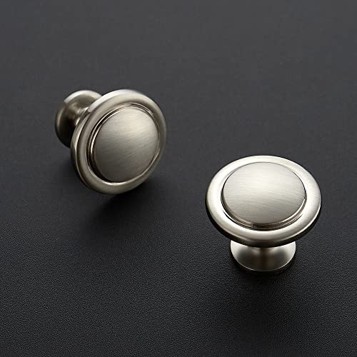 Ravinte 30 Pack Brushed Nickel Cabinet Pulls 1-1/4 inch Kitchen Drawer Pulls Cabinet Door Handles Knobs for Dresser - color: Brushed Nickel