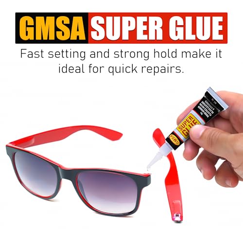 4 Pack Super Glue All Purpose, Fastest & Toughest Adhesive 3g Instant Repair Unbreakable Bond, Strong Superglue Liquid for Hard Plastic, Rubber, Metal, Leather, Ceramics, Wood, DIY Craft