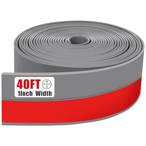 Draft Seal Tape for Doors and Windows 1 in x 40 Ft Silicone Weather Stripping Extra Thick 2mm Door Seal Strip with Strong Adhesive Draft Insulation Stopper Side Seal - Gray - color: Gray, size: 1 Inch x 40 Feet