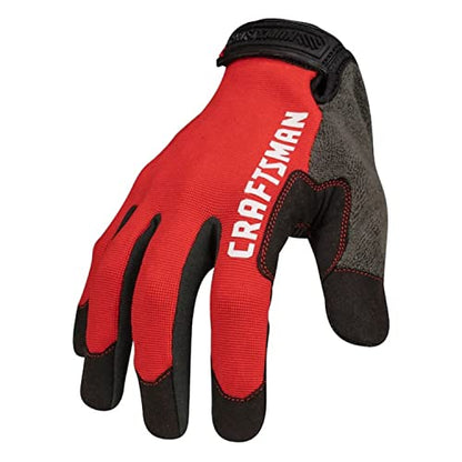 CRAFTSMAN CMMT14199 Touchscreen Compatible Unisex Silicone Grip Mechanic Gloves, Large - size: Large (Pack of 2)