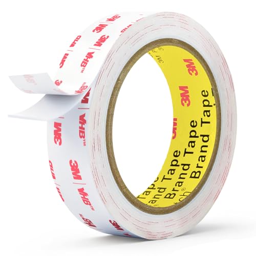 3M Double Sided Tape Heavy Duty, 1" x 9.85FT Removable Mounting Tape for Wall, Extra Strong Foam Tape, Picture Hanging Adhesive Strips Waterproof for Cars, Walls, Home, Office Décor - size: 1in x 9.85ft