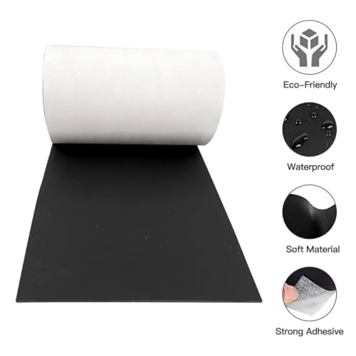 Non Slip Self Adhesive Furniture Pads, Cuttable Anti Scratch Floor Protectors, 4x40 inch Rubber Heavy Duty Furniture Pad for Any Furniture and Appliances (Black)
