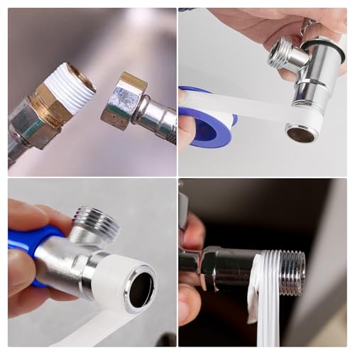 150 Rolls Teflon Tape 1/2 x 520 in Thread Seal Tapes Plumbers Waterproof Sealant Plumbing Tape for Water, Gas, Oil, Most Chemicals, Hydraulic and High Pressure Lines
