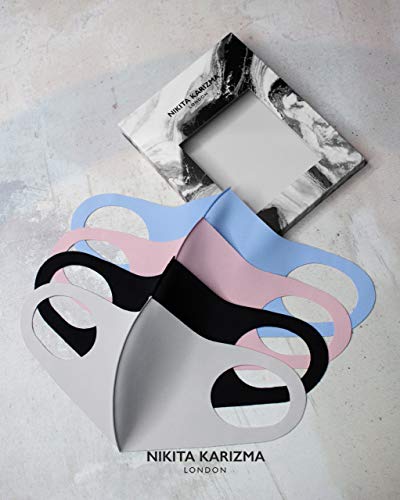 KARIZMA Styling Essentials Cloth Face Mask. 4 Buttery Soft Masks Washable Fabric. (Classic) Pink, Soft Grey, Blue and Black Face Mask Reusable. Fabric Face Mask 4 Pieces - color: Multi