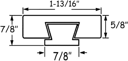Wooden Drawer Slides 13-3/4 Inches Classic Wood Center Guide Track (13-3/4'') - size: 13-3/4''