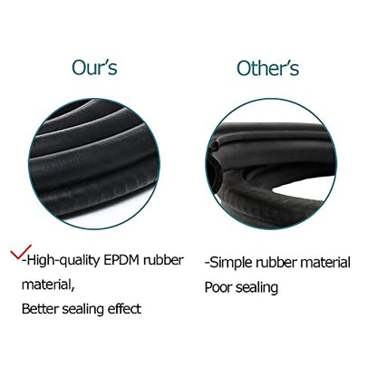 Rubber Edge Trim 23Ft Car Door Seal Strip with Side Bulb, Automotive Weather Stripping Edge Guard Universal Fit for Camper Van, Trucks, SUV, RV - size: Fit 1/16 Inch Edge (23Ft)