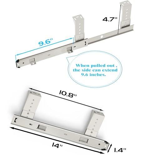 FRMSAET Heavy Duty 12/14/16/18 inches Thickness Steel Construction Ball Bearing Keyboard Slides Keyboard Drawer Slides Tray Accessories Cabinet Furniture Hardware Rails (14 inches, Silver) - color: Silver, size: 14 Inch