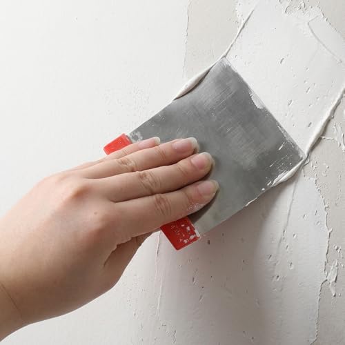 4Pcs Stainless Steel Body Filler Spreader, Metal Putty Knife 4 Sizes Multipurpose Automotive Scraper Repair Tool for Applying Glaze, Plaster, Cement, Paint and Wall Decoration Hand Tools