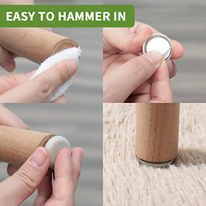 Furniture Sliders for Carpet 48 PCS - 1 inch Furniture Moving Slider Chair Legs Floors Protectors Appliance Slider for Kitchen Appliances - size: 48 Pcs 1 Inch Beige