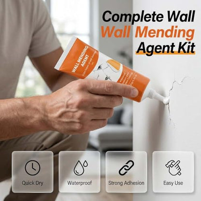 Drywall Repair Kit Hole Repair Patch Kits Wall Spackle Repair Paste Wall Mending Agent Quick Fix Solution, Wall Mending Agent, Wall Spackle with Scraper (2PCS) - color: 2PCS