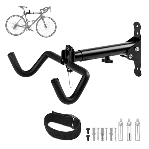 Cyfie Bike Wall Mount, Horizontal Garage Storage Bike Rack Hanger, Indoor Bicycle Holder Hook for Hanging Mountain Road Hybrid Bikes in Apartment Home - color: 1 Pack for Stud