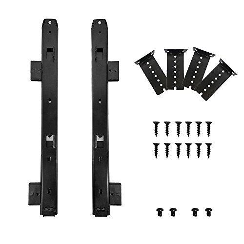 FRMSAET Heavy Duty 12/14/16/18 inches Thickness Steel Construction Ball Bearing Keyboard Slides Keyboard Drawer Slides Tray Accessories Cabinet Furniture Hardware Rails (16 inches, Black) - color: Black, size: 16 Inch