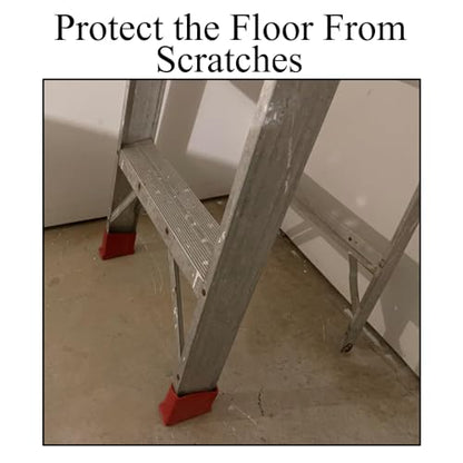 SagaSave Ladder Accessories Ladder Feet Mat Non Slip Folding Ladder Rubber Stair Foot Pads Covers Antiskid Ladder Leg Cushion Bumper Leg Cover Replacement Ladder Leveler