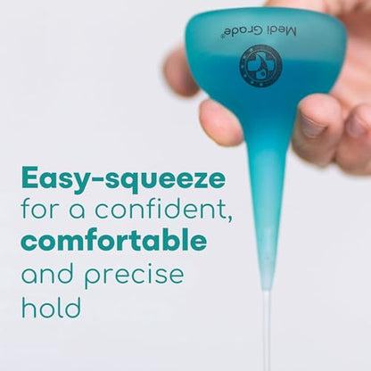 Medi Grade Large Ear Bulb Syringe, 3.04 fl oz - Translucent Bulb Ear Wax Removal Tool with Quad-Stream Tip Ear Cleaner - Travel Friendly and Gentle Ear Cleaning Kit - size: 90ml