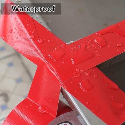 BOMEI PACK 4" Red Duct Tape Wide Roll,4 Inch x 60 Yards,Industrial Grade Duct Tape,Heavy Duty,Waterproof and UV Resistant,Residue Free for Repairing,Home and Craft - color: Red