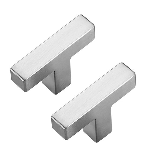 3 Pack Brushed Nickel Cabinet Knobs - Kitchen Cabinet Knobs Silver Cabinet Pulls for Kitchen Cabinet Drawer Stainless Steel Dresser Knobs for Cabinet Hardware 2in Length Single Hole Square - color: Brushed Nickel, size: 3 Pack, style: Square