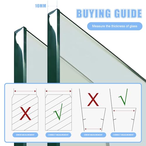 Shower Door Seal Strip (Leak-Proof, 10FT Long, 1/2'' Inch Wide, Silicone), Frameless Glass Door Weather Stripping - size: 12mm