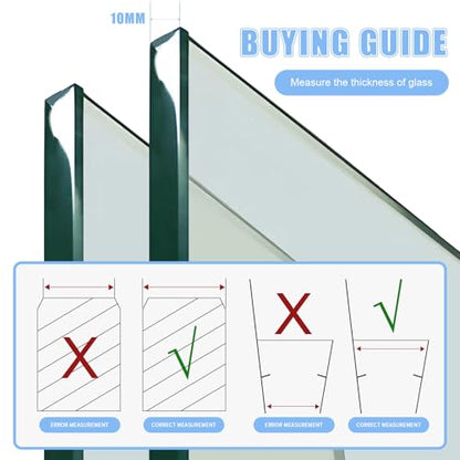 Shower Door Seal Strip (Leak-Proof, 10FT Long, 1/2'' Inch Wide, Silicone), Frameless Glass Door Weather Stripping - size: 12mm