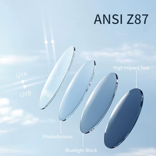 TransitionSafetyGlaseswith ANSI Z87+ImpactApproved Wraparound&Anti Bluelight UV400 - color: Grey