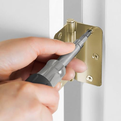 Cauldham Bright Brass Wood Screws #9 x 1 Inch for Door Hinges - 25 Pack - color: Bright Brass
