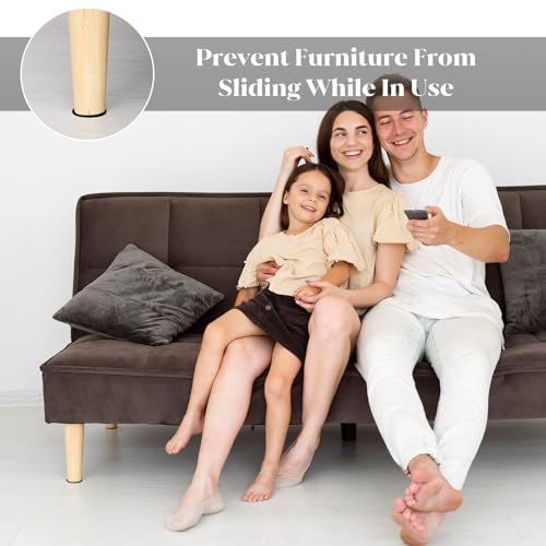 16pcs No Slip Furniture Grips for Wood Floor,Thick EVA Keep Furniture from Sliding on Floor On Floors, 5.7 X 1.8 in Adhesive Recliner Pads for Hardwood Floors