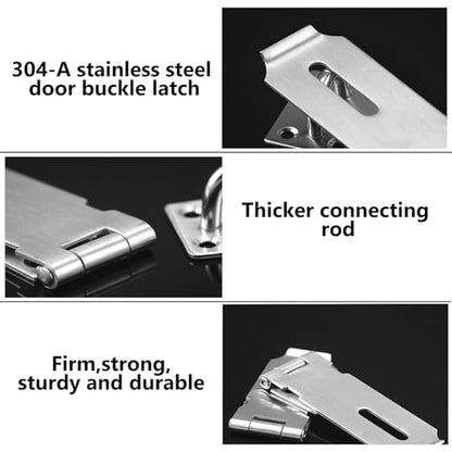 2Pcs Door Locks Hasp Latch,5 Inch 304 Stainless Steel Safety Packlock Clasp Hasp Lock Latch,Hinge Lock Padlock with Screws for Gates,Doors,Cabinets, Closets and More - style: 5INCH with CODE LOCK