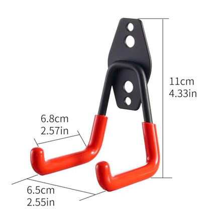 Garage Hooks Heavy Duty, 4.7x2.7 Inch Utility Steel Garage Storage Hooks,Wall Mount Garage Hanger Organizer for Organizing Garden Lawn Tools, Ladders, Bulk Items, Bikes