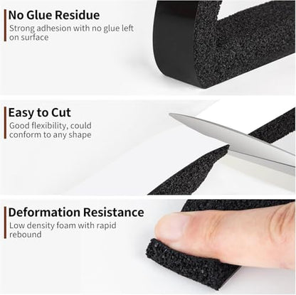 Yotache Air Conditioner Window Foam Insulation Seal 1"x1", High Resilience Foam Weather Stripping Door Seal Tape, 6.5 Ft x 4Pcs - size: (1"×1") 26FT